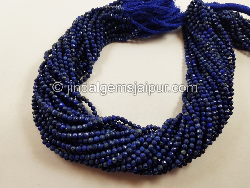 Lapis Micro Cut Round Beads